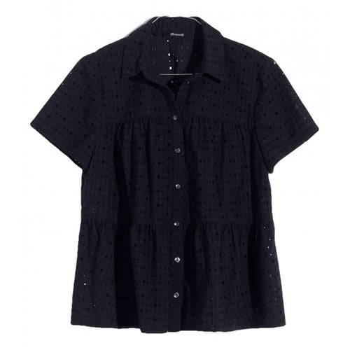 Pre-owned Madewell Blouse In Navy