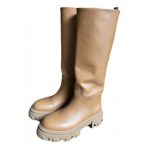 Pre-owned Gia X Pernille Teisbaek Leather Boots In Camel