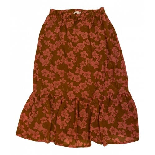 Pre-owned Moss Copenhagen Mid-length Skirt In Brown