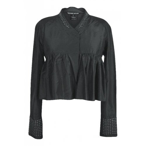 Pre-owned Thomas Wylde Silk Jacket In Black