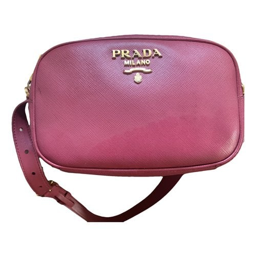 Pre-owned Prada Saffiano Leather Mini Bag In Pink