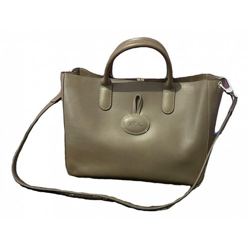Pre-owned Longchamp Roseau Leather Crossbody Bag In Other