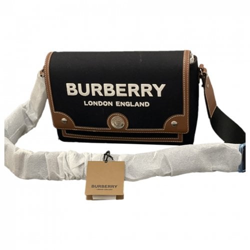Pre-owned Burberry Note Handbag In Black