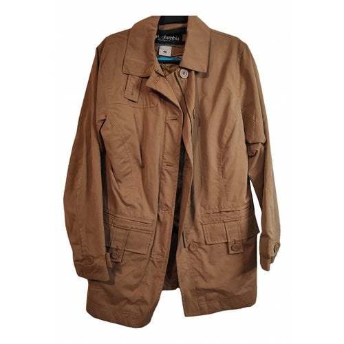 Pre-owned Columbia Trench In Brown