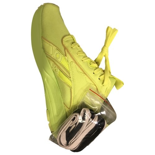 Pre-owned Reebok Cloth Trainers In Yellow