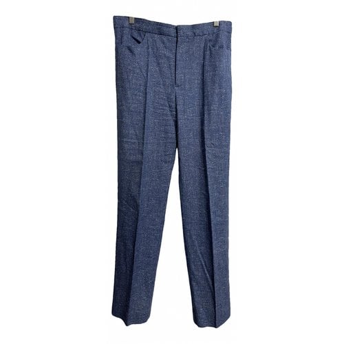 Pre-owned Totême Straight Pants In Blue