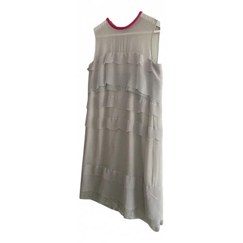 Pre-owned Schumacher Silk Mini Dress In Grey