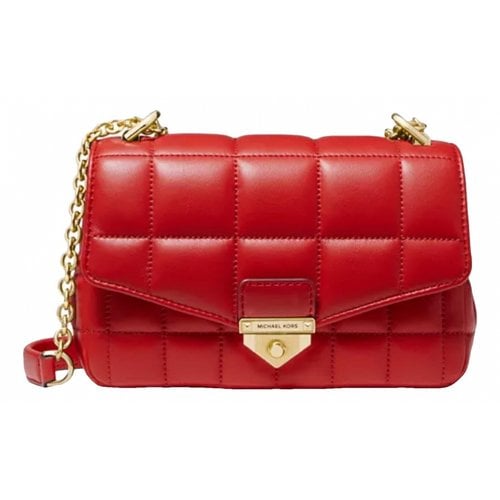 Pre-owned Michael Kors Leather Handbag In Red