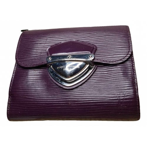 Pre-owned Louis Vuitton Leather Wallet In Purple