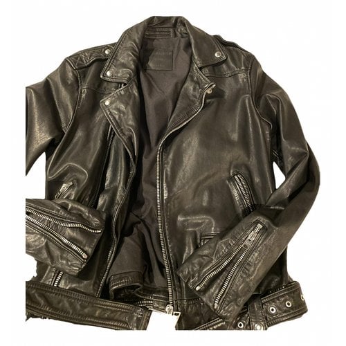 Pre-owned Allsaints Leather Vest In Black