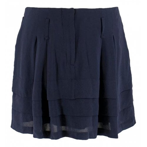 Pre-owned Balenciaga Silk Skirt In Blue