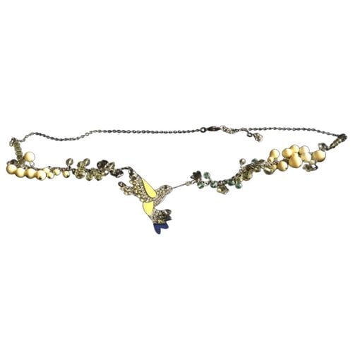 Pre-owned Swarovski Crystal Necklace In Yellow