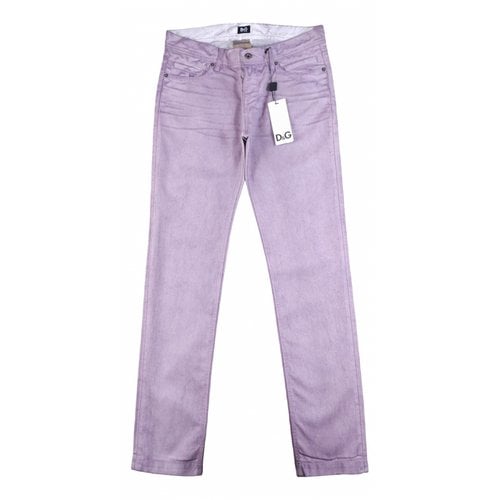 Pre-owned D&g Straight Jeans In Purple