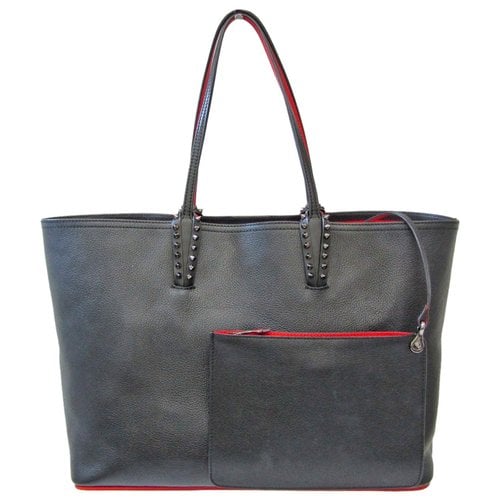 Pre-owned Christian Louboutin Cabata Leather Tote In Black