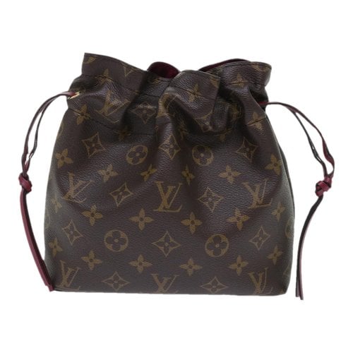 Pre-owned Louis Vuitton Noe Cloth Clutch Bag In Brown