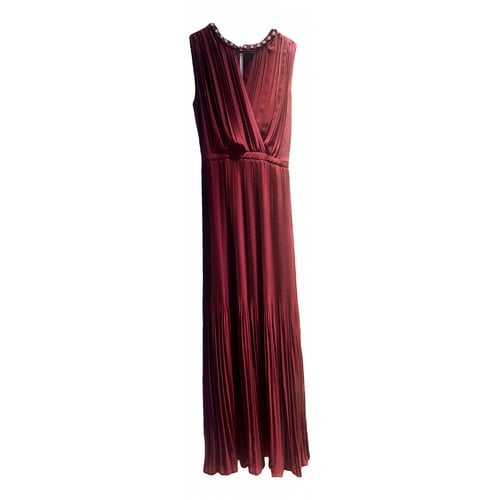 Pre-owned Pinko Maxi Dress In Burgundy