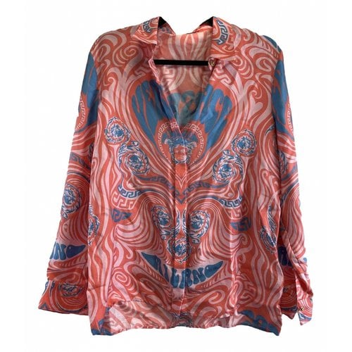 Pre-owned Versace Silk Shirt In Pink