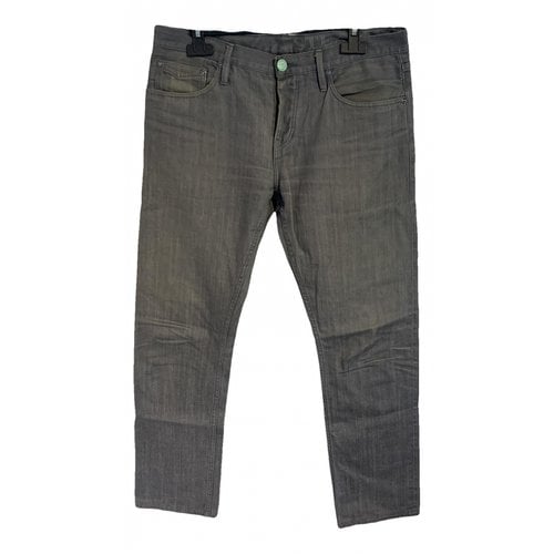 Pre-owned Burberry Straight Jeans In Grey