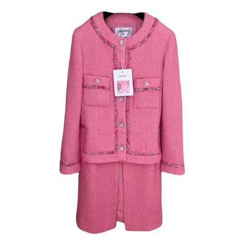Pre-owned Chanel Wool Coat In Pink