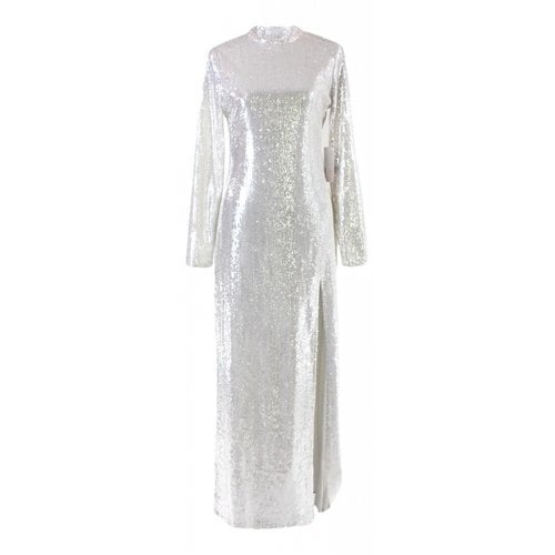 Pre-owned Reformation Maxi Dress In Silver