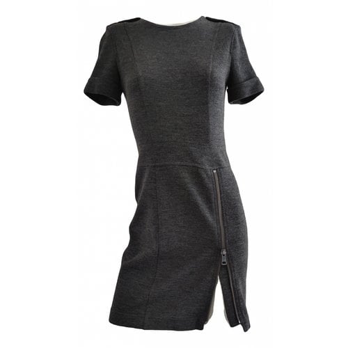 Pre-owned Burberry Wool Mid-length Dress In Anthracite