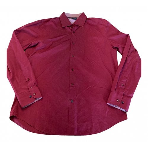 Pre-owned Tommy Hilfiger Shirt In Burgundy