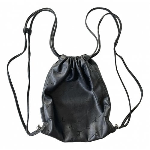 Pre-owned Stella Mccartney Leather Backpack In Black
