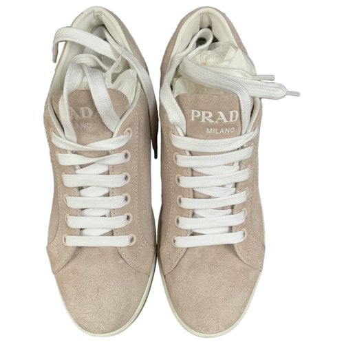 Pre-owned Prada Trainers In Pink