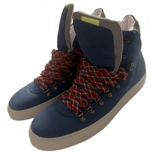 Pre-owned Dsquared2 High Trainers In Blue