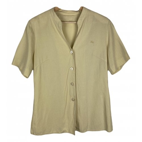 Pre-owned Burberry Blouse In Yellow