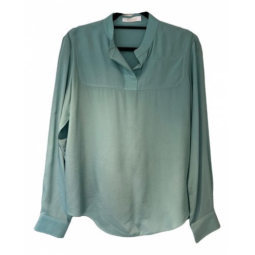 Pre-owned Chloé Silk Blouse In Blue