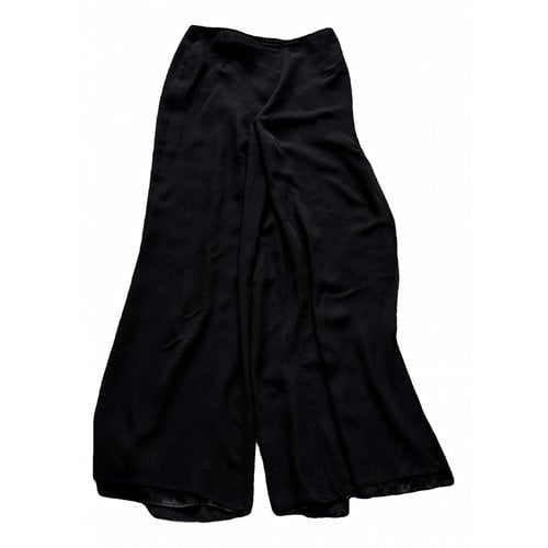 Pre-owned Escada Silk Maxi Skirt In Black