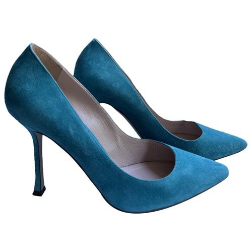 Pre-owned Sergio Rossi Heels In Turquoise
