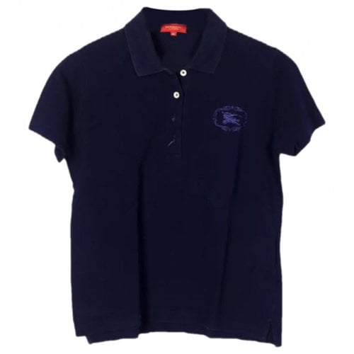 Pre-owned Burberry Polo In Navy