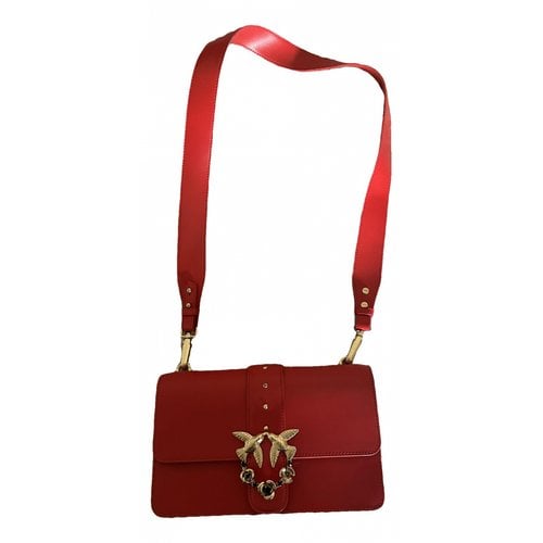 Pre-owned Pinko Love Bag Leather Handbag In Red