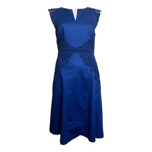 Pre-owned Marios Schwab Lace Mid-length Dress In Blue