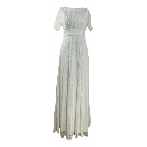 Pre-owned Frock And Frill Maxi Dress In White