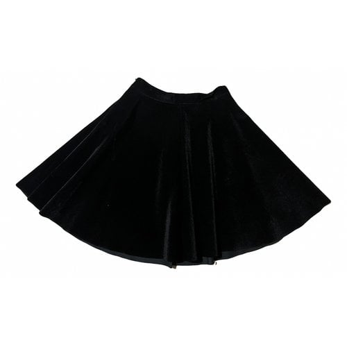 Pre-owned Brigitte Bardot Velvet Mid-length Skirt In Black