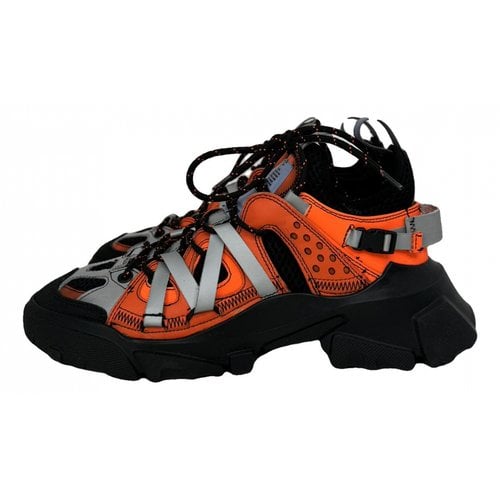 Pre-owned Mcq By Alexander Mcqueen Leather Trainers In Orange