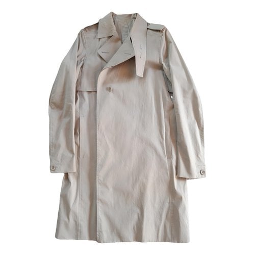 Pre-owned Rick Owens Trenchcoat In Beige