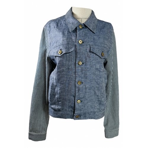 Pre-owned Opening Ceremony Linen Jacket In Blue