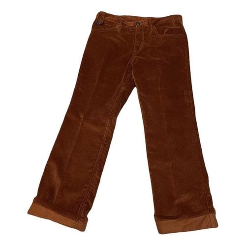 Pre-owned Prada Velvet Trousers In Brown