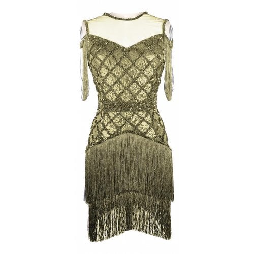 Pre-owned Elisabetta Franchi Mid-length Dress In Yellow
