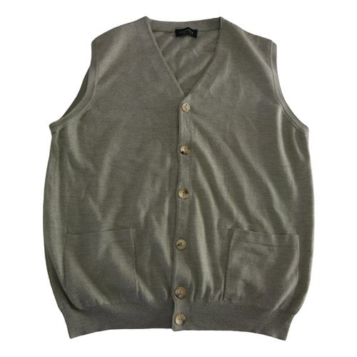Pre-owned Canali Wool Vest In Khaki