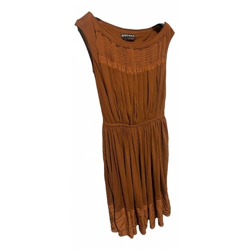 Pre-owned Rochas Mid-length Dress In Brown