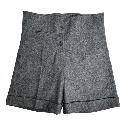 Pre-owned Moschino Wool Shorts In Grey