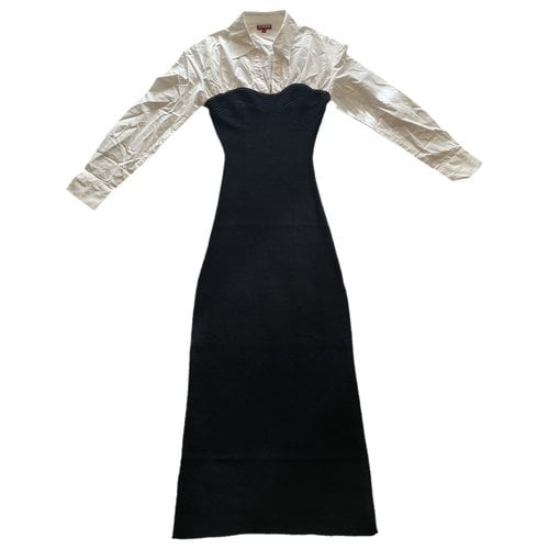 Pre-owned Staud Wool Maxi Dress In Black