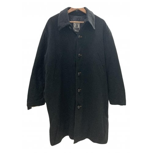 Pre-owned Jean Paul Gaultier Wool Trenchcoat In Black