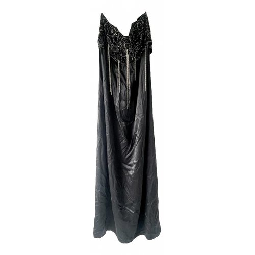 Pre-owned Antik Batik Silk Maxi Dress In Black