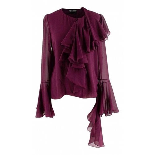 Pre-owned Tom Ford Silk Top In Purple